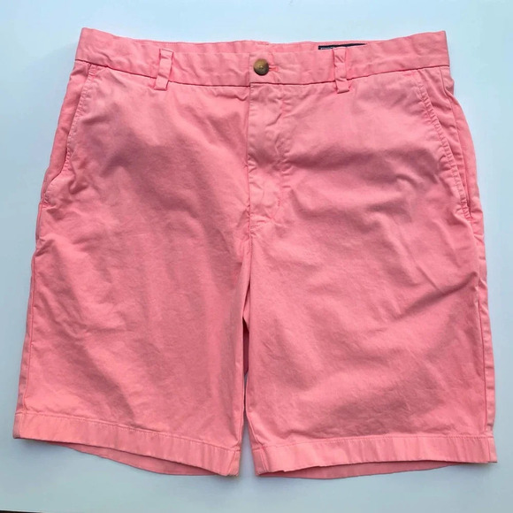 Vineyard Vines Breaker Shorts 8.5 Inch Inseam Pink Chino Size 34 - Picture 1 of 10